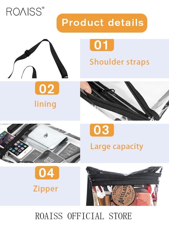 Men's and women's PVC transparent backpack cross body chest bag shoulder bag mini cross body bag jelly black edge transparent bag waterproof security bag - pzsku/ZA1D8F84177DC4BBBA886Z/45/_/1706236804/3bf04e31-7a52-4d79-8747-20f5759e31be