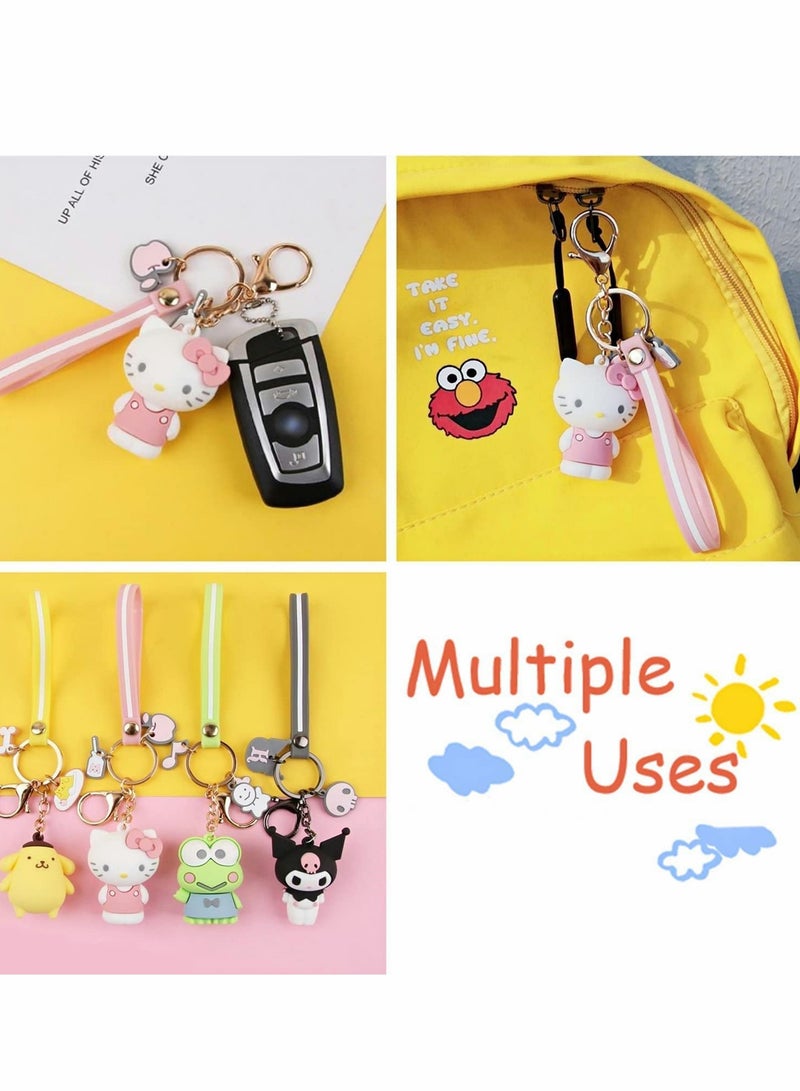 Excefore Anime Keychain 7Pcs  Kawaii Accessories Adorable Keyring Key Purse Handbag Car Charms  - Image 4
