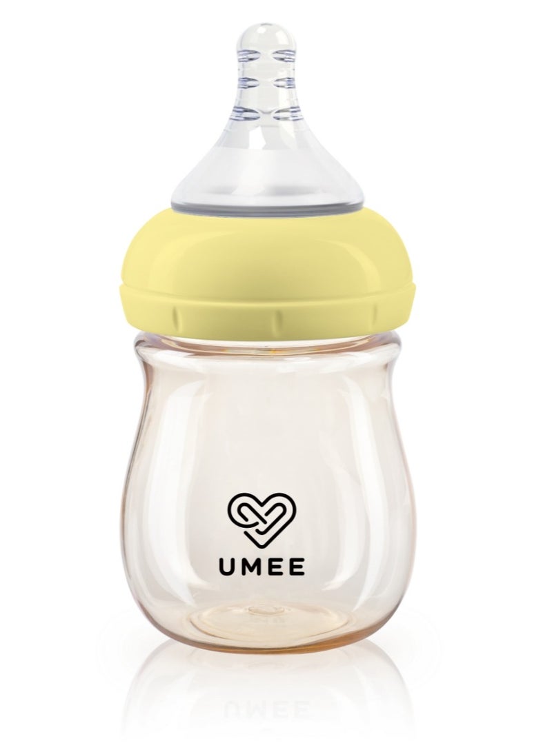 UMEE Baby Bottle - 160ml Options | Soft and Safe for Infants | BPA-Free｜Yellow - Image 1