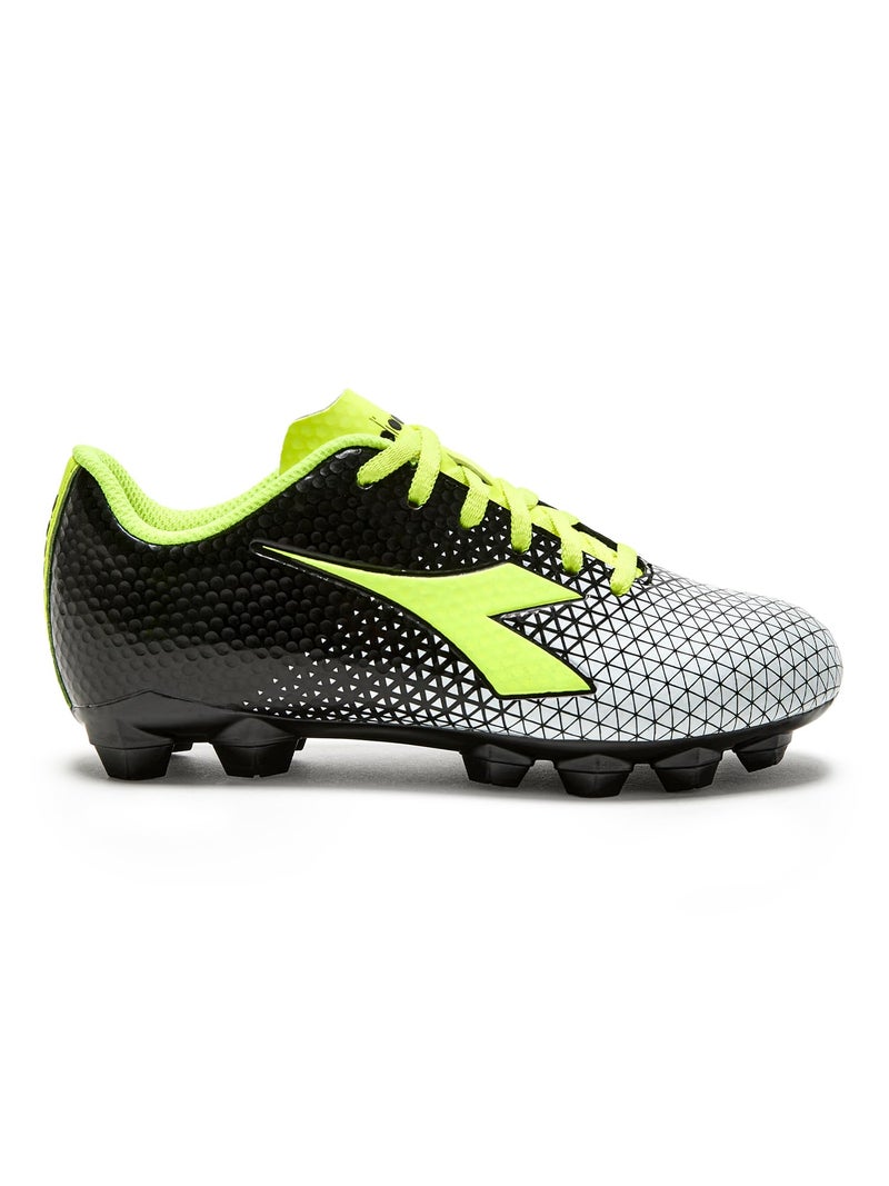 Diadora Cattura Youth Firm Ground Soccer Cleats LittleBig Kid Sizing Perfected for Natural and Artificial Playing Surfaces BlackYellowWhite 8 Little Kid - Image 2