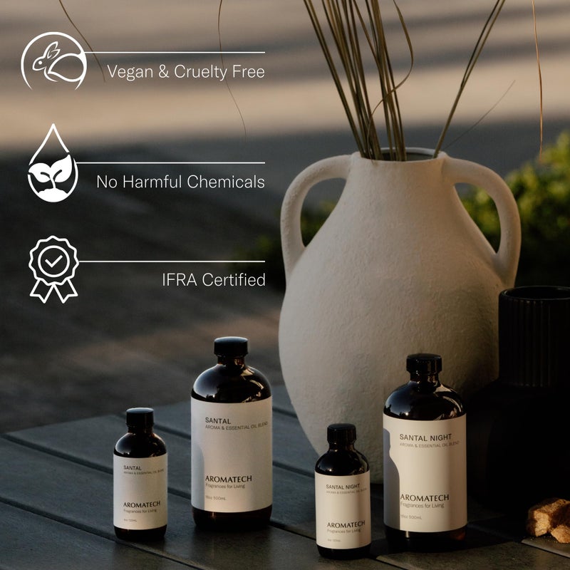 AromaTech Santal Aroma Essential Oil Blend: Luxury Hotel Inspired Aromatherapy with Amber, Vanilla, Cedar & Sandalwood for Ultrasonic Diffusers & Nebulizers - 16 fl oz, 500 ml - Image 5