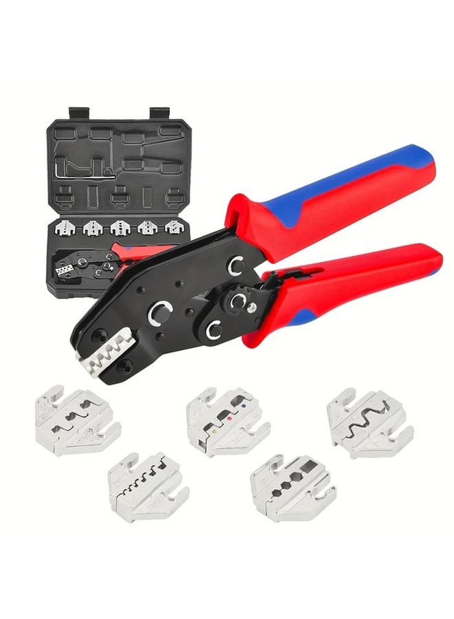 Clamp Plus 6 In 1 Manual Crimping Tool Kit With Interchangeable Dies Open Barrel - Image 1