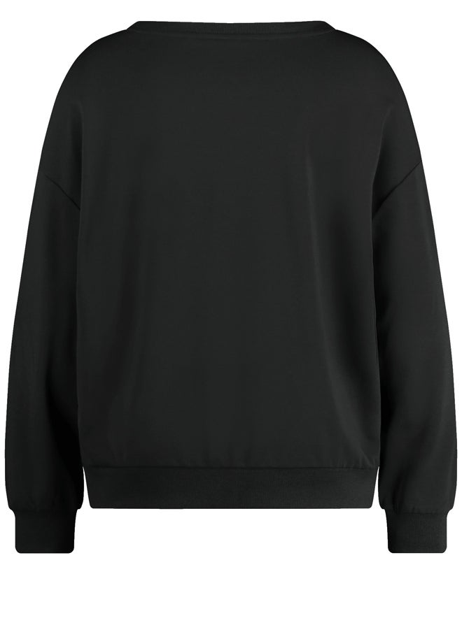 Samoon Rhinestone Ribbons Sleeves Jumper  - Image 4