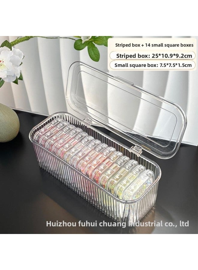 Handstring Storage Box Transparent Acrylic Crystal Bracelet Necklace Jewelry Box Portable Anti-oxidation Bracelet Box 
