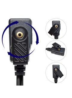 Excefore 2 Pin D Shape Radio Earpiece, Compatible with Motorola CP040 DP1400 GP88 GP300 XT420 XT460 Hytera PD405 PD505 BD505 Walkie Talkie, Ear Piece with Mic and PTT, Suitable for Security, Hiking  - Image 5