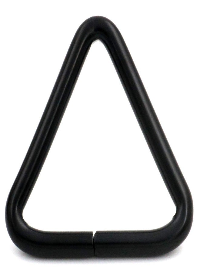 BIKICOCO 1-1/4'' Metal Triangle Ring Buckle Connectors Round Edge Webbing Bag Clasp Handbag Strap Making Hardware, Black - Pack of 20 - Image 4