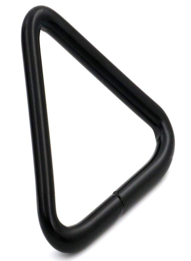 BIKICOCO 1-1/4'' Metal Triangle Ring Buckle Connectors Round Edge Webbing Bag Clasp Handbag Strap Making Hardware, Black - Pack of 20 - Image 3