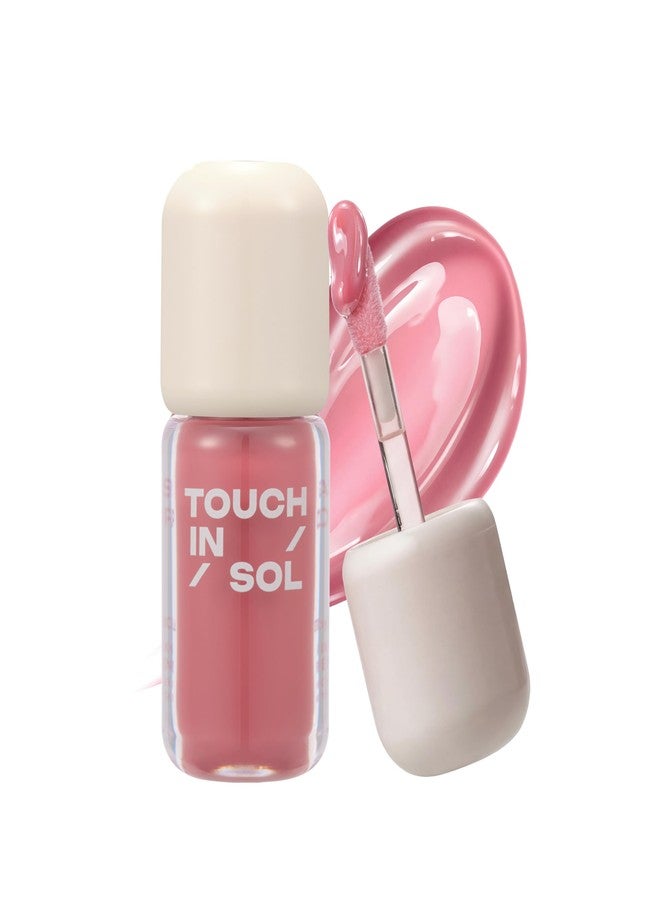 تاتش إن سول أحمر شفاه TOUCH IN SOL Glassy Color Lip - مرطب زيتي للشفاه، لون مرطب، لمعان غير لزج، لون قابل للتكثيف، خفيف الوزن ومريح، مكياج كوري (Love Bloom (Cool Pink)) - Image 1