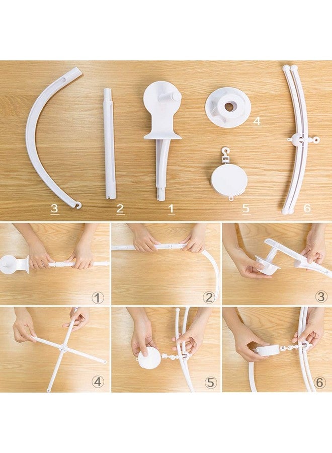 AFUNTA 26 Inch Baby Crib Mobile Bed Bell Holder Music Box Holder Toy Decoration Hanging Arm Bracket Baby Bed Stent Set Nut Screw - Image 4