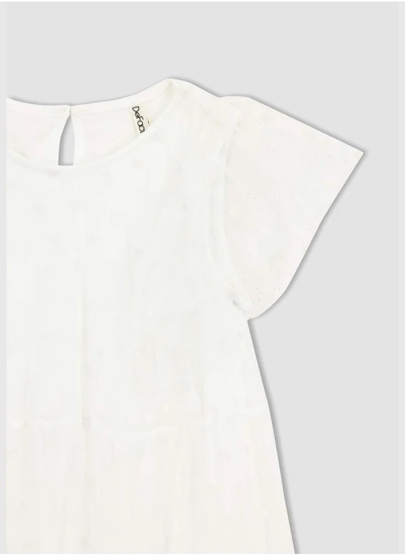 DeFacto Girl Short Sleeve Knitted Dress