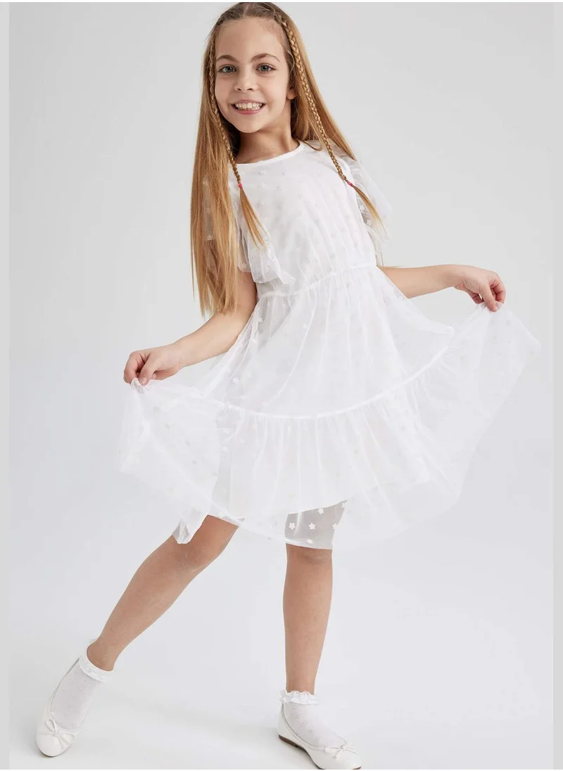 DeFacto Girl Short Sleeve Knitted Dress
