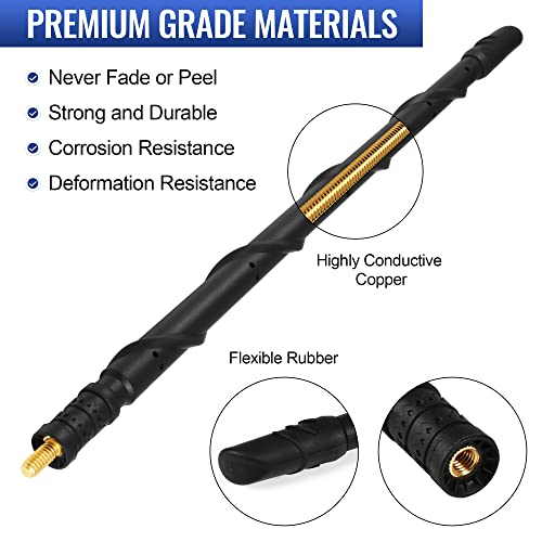 VOFONO 13 Inch Antenna for Ford F150 2009-2025, F250 F350 2017-2025, Flexible Rubber Truck Antenna Short Replacement F-150 F250 F350 Accessories - Image 4