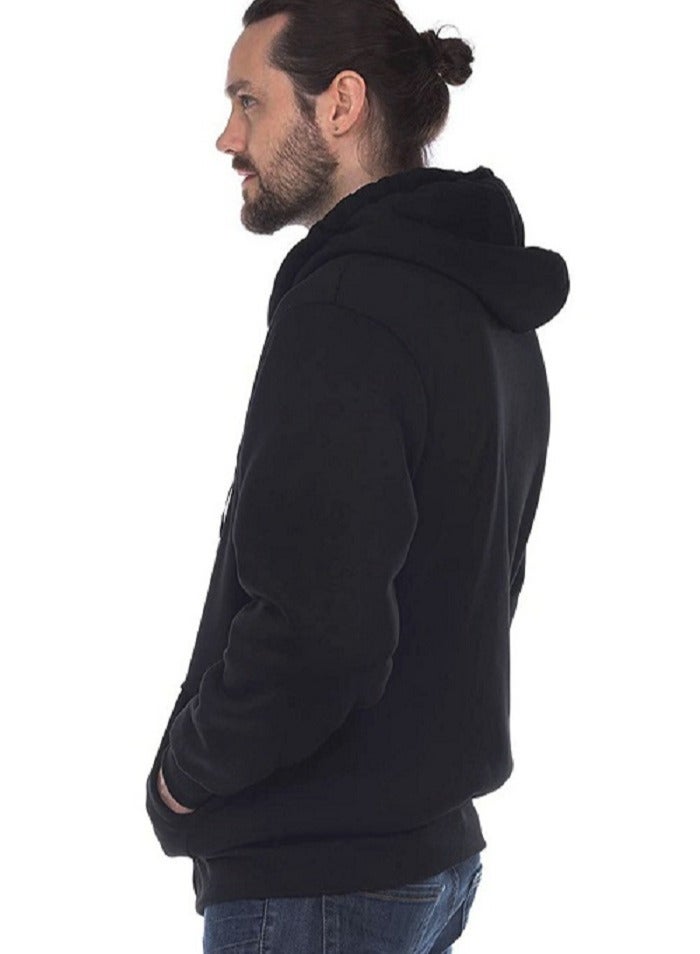 عام سويت شيرت بغطاء للرأس بسحاب كاجوال - Image 3