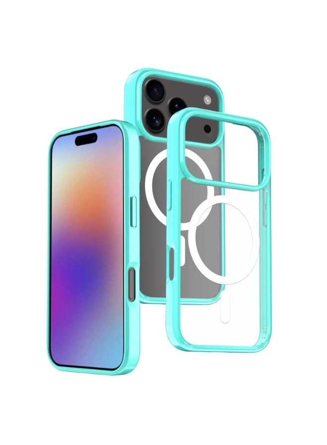 NIBEMINENT Shock Resistant Hard Shell Protection Case With Magsafe For iPhone 16 Pro Max, Emerald