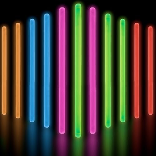 Glow Fever Glow Sticks Bulk Party Pack 10 Large Glow Sticks Neon Accessories Light Sticks Glow in The Dark Party Supplies for Concert Wedding Birthday by Party Dragon Multi 50 ct - Image 1