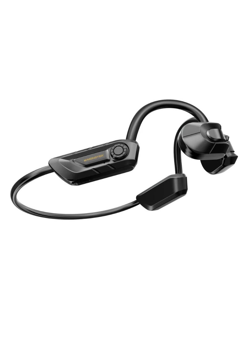 Monster Open-Ear BC200 Bone Conduction Wireless Earphones, Bluetooth 5.3 Sports Earbuds with Touch Control & Hi-fi Stereo, Black  - Image 4