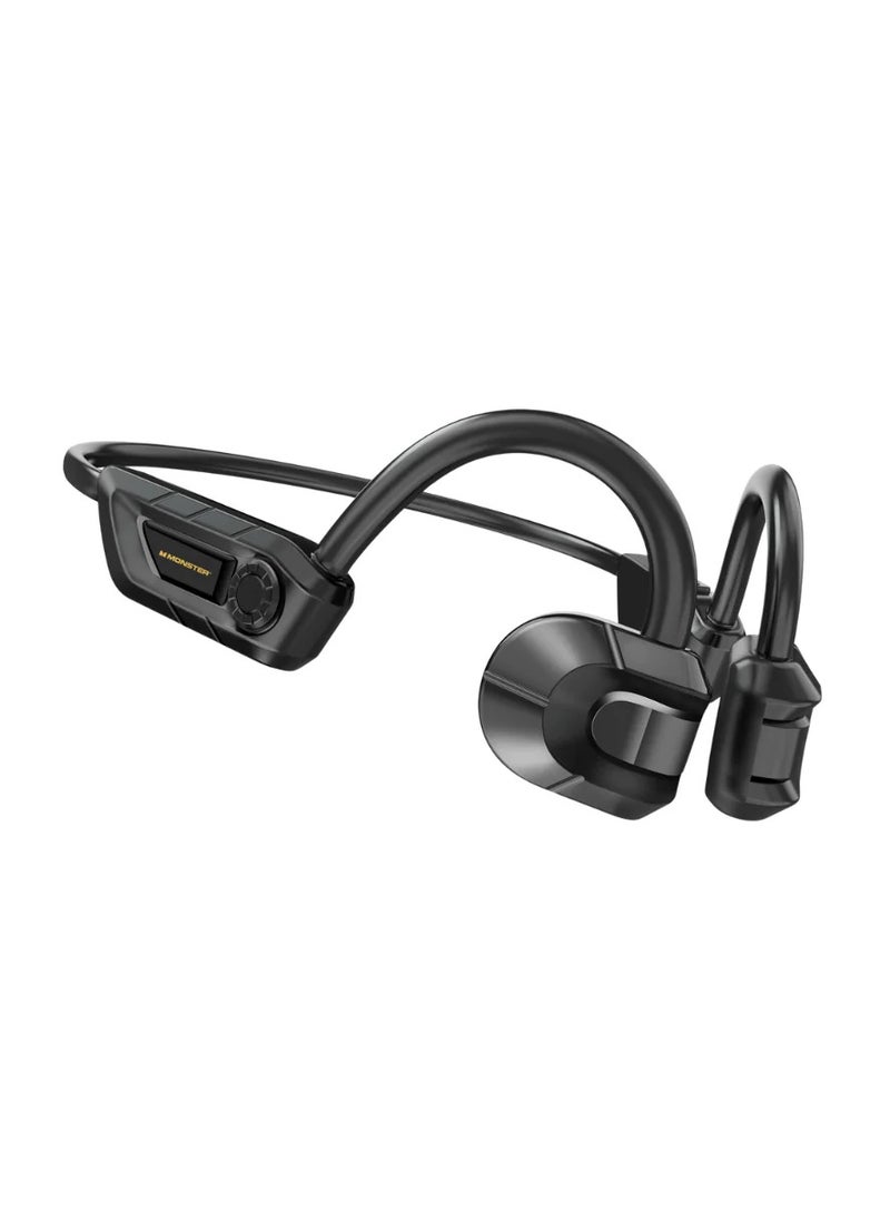 Monster Open-Ear BC200 Bone Conduction Wireless Earphones, Bluetooth 5.3 Sports Earbuds with Touch Control & Hi-fi Stereo, Black  - Image 2