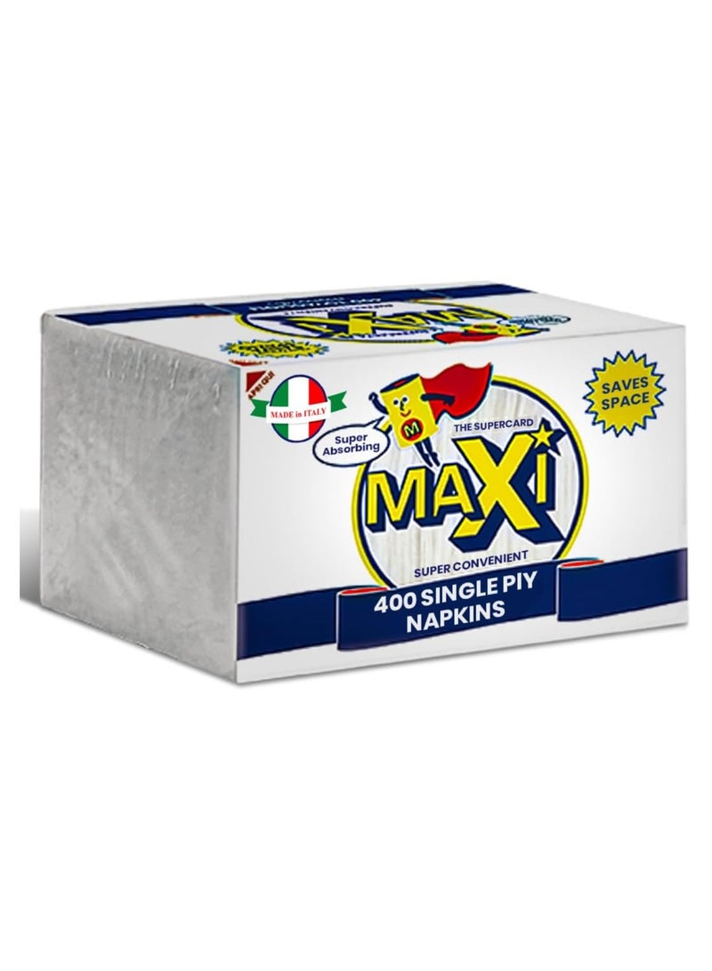 Maxi Supercarta Napkin Tissue 1 Ply - Pack of 140 Sheets - 33x33 cm - Image 1