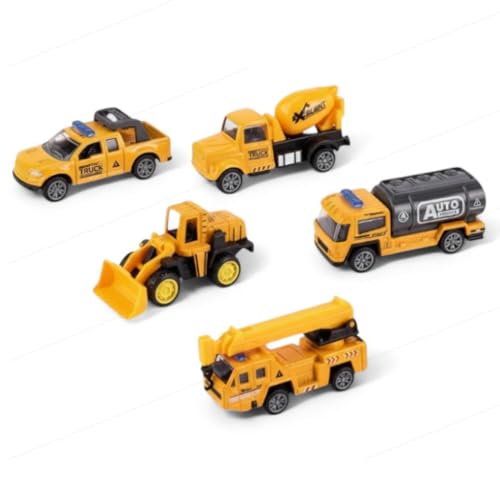 SHAKTISM Die Cast Metal Pull Back Toy Vehicles Set, 1:64 Scale, 5 Pieces, Engineering Construction Vehicles Collection (Engineering Veicles) - Image 3