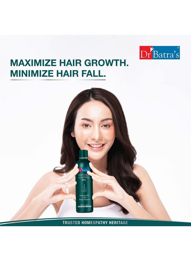 Dr Batra's Hair Fall Control Oil, Hair Oil For Healthier Scalp, Enriched With Thulsi, Brahmi & Thuja, Controls Damaged Scalp,Hair Oil For Nourishment (200Ml) - Image 4