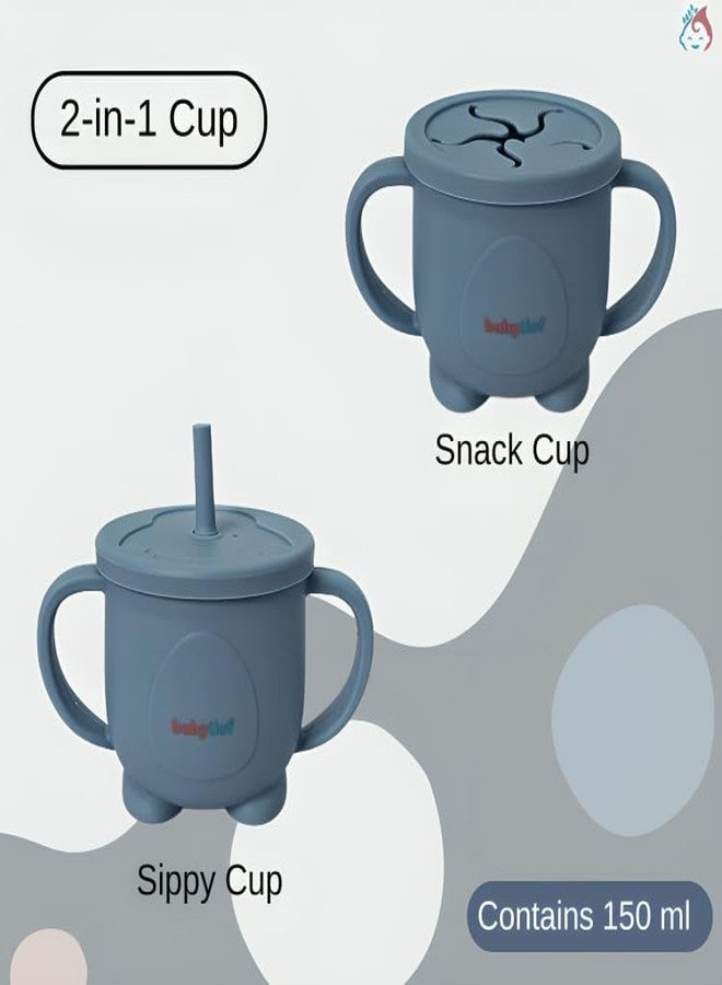 Babylief Silicone Snack Cup (Powder Blue) - Image 3