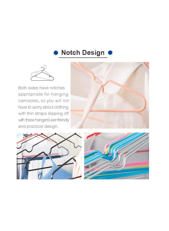 10pcs Clothes Hanger 40*20cm Home Non-slip Metal Drying Rack - multi color - Image 5