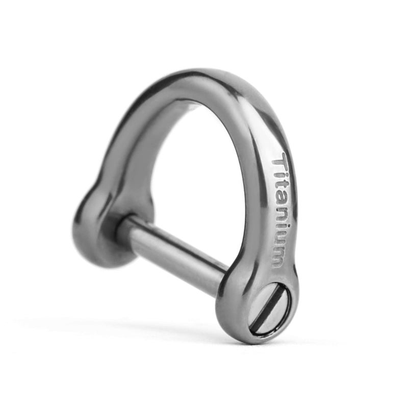 TISUR Titanium DRings with Screw Shackle U Shape Key Chains Rings Car Keys tools DIY Leather Craft PurseWallet Buckle 1 pcs polished small