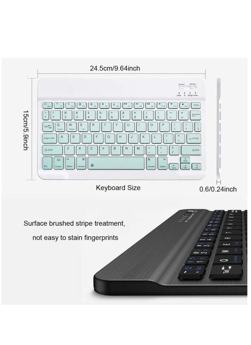 Rechargeable Bluetooth Keyboard and Mouse Combo Ultra-Slim Portable Compact Wireless Mouse Keyboard Set for Android Windows Tablet Cell Phone iPhone iPad Pro Air Mini, iPad OS/iOS - Image 5