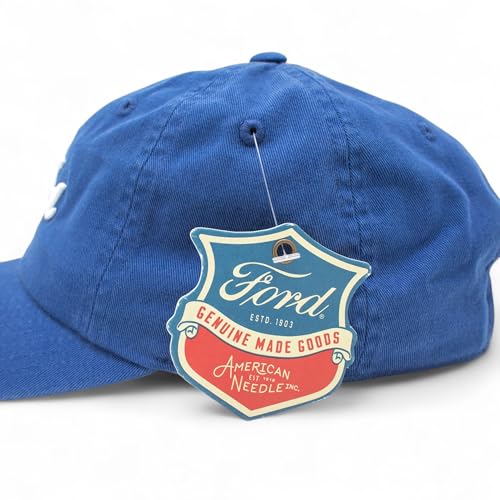 AMERICAN NEEDLE Ford Motor Co Classic Script Baseball Hat, Royal Blue, Adjustable New - Image 4