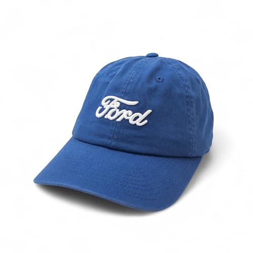 AMERICAN NEEDLE Ford Motor Co Classic Script Baseball Hat, Royal Blue, Adjustable New - Image 1