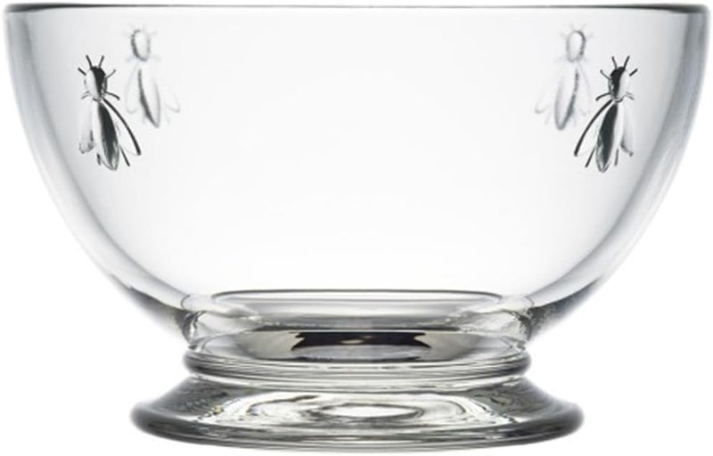 La Rochère La Rochere Bee Glass Bowl Set of 6 – Classic French Clear Glass Dessert Bowls with Embossed Bee Emblem – Elegant and Versatile Small Bowls for Ice Cream, Snacks, Fruit & Entertaining (9 Oz) - Image 4