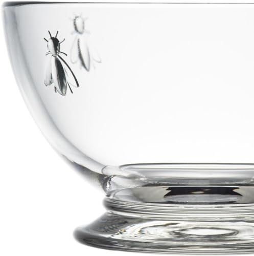 La Rochère La Rochere Bee Glass Bowl Set of 6 – Classic French Clear Glass Dessert Bowls with Embossed Bee Emblem – Elegant and Versatile Small Bowls for Ice Cream, Snacks, Fruit & Entertaining (9 Oz) - Image 5