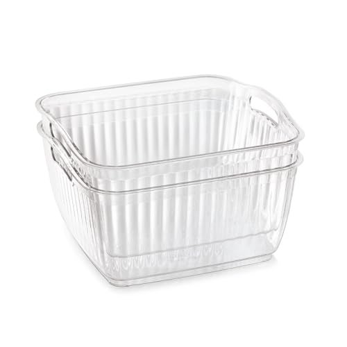 INKULTURE Fridge Storage Box For Vgetable & Fruits | Fridge Organizer For Kitchen | Refrigerator Containers | Pack of 02 - Image 1