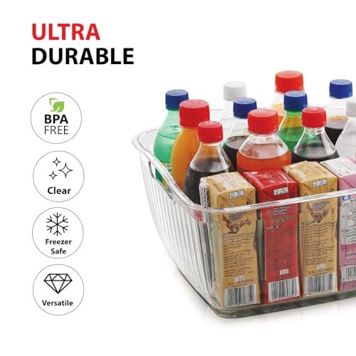 INKULTURE Fridge Storage Box For Vgetable & Fruits | Fridge Organizer For Kitchen | Refrigerator Containers | Pack of 02 - Image 2