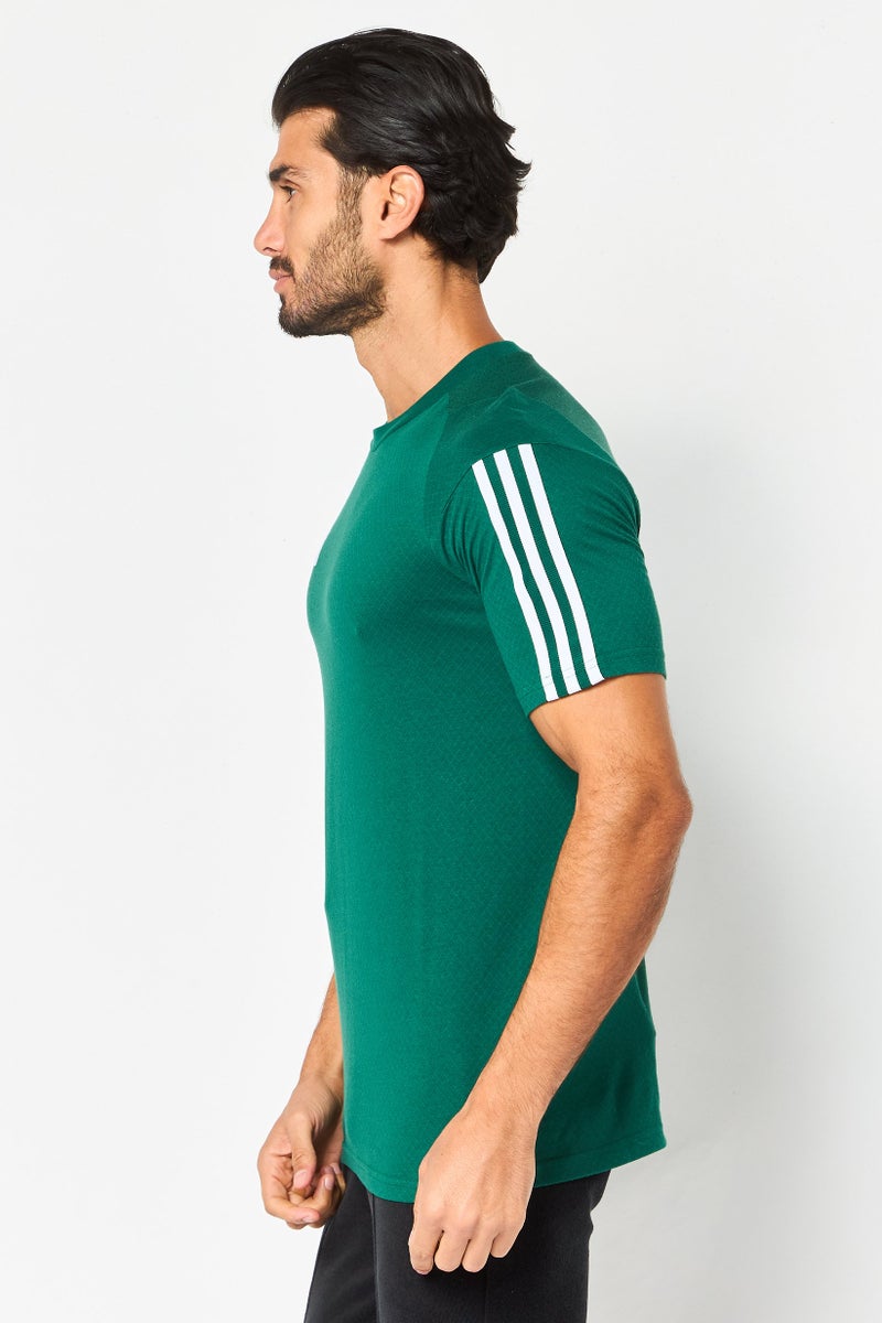 Adidas Men Sportswear Fit Short Sleeve Training T-Shirt, Green - Image 4