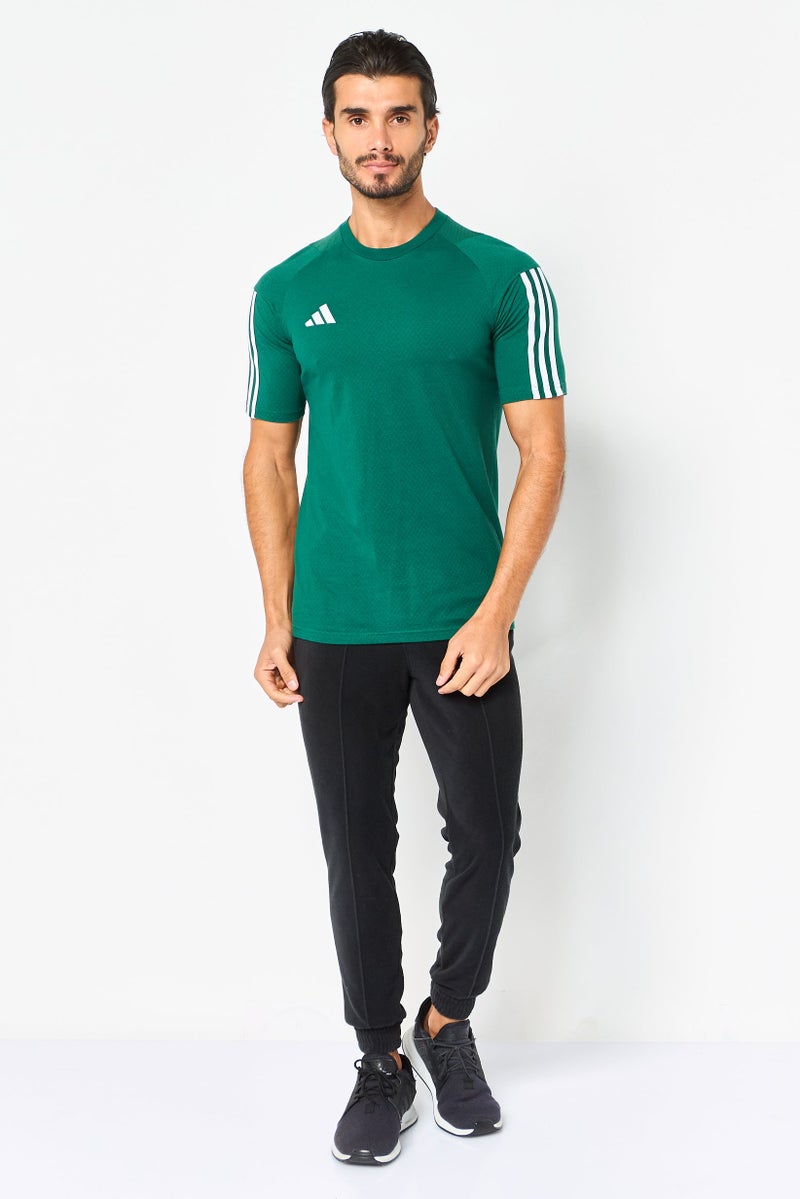 Adidas Men Sportswear Fit Short Sleeve Training T-Shirt, Green - Image 2
