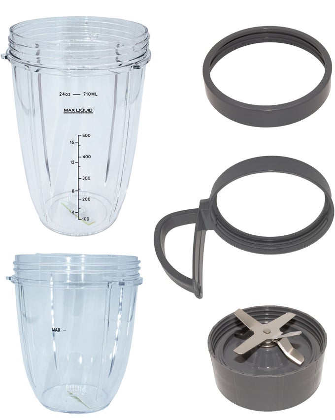 5 PIECE DELUXE UPGRADE KIT SET WITH EXTRACTOR BLADE CUPS HANDLE LIP RINGCOMPATIBLE WITH NUTRIBULLET 600W900WNB101BNB101SNB201NBR0601NBR1201NB91301 900 PRO SERIES BLENDER