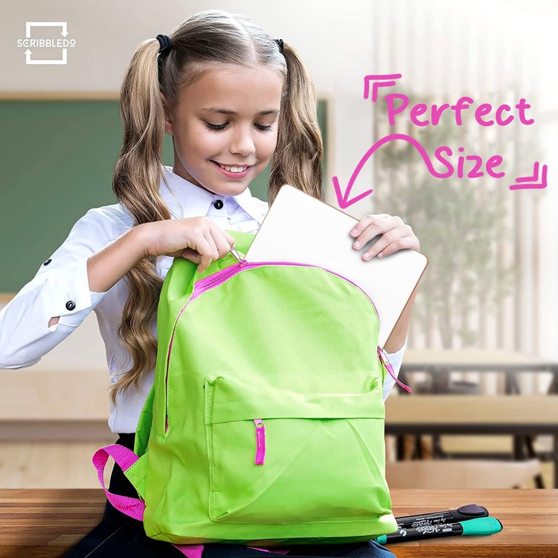 Scribbledo Small White Board Dry Erase Mini Whiteboard 9x12 Inch Small Dry Erase Board Marker Board Dry Erase Lapboards Handheld Personal White Boards for Students Small Whiteboard Office - Image 4