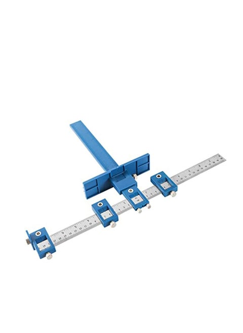 Cabinet Hardware Jig Tool - Adjustable Punch Locator Drill Template Guide Wood Drilling Dowelling Guide, for Installation of Handles Knobs on Doors and Drawer