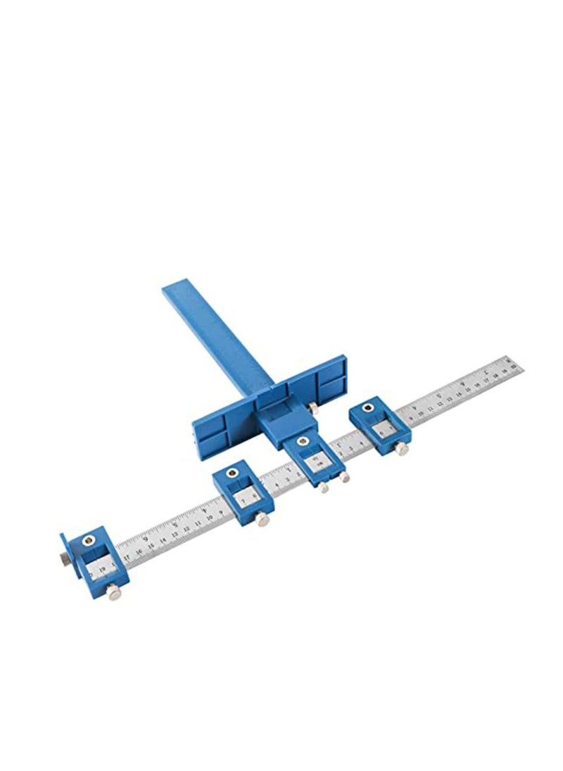 Cabinet Hardware Jig Tool - Adjustable Punch Locator Drill Template Guide Wood Drilling Dowelling Guide, for Installation of Handles Knobs on Doors and Drawer  - Image 1