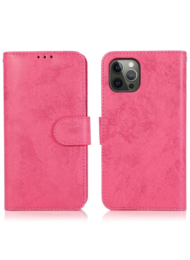 اس-توب جراب لهاتف iPhone 13 Pro Retro 2 في 1 قابل للفصل مغناطيسي أفقي قابل للطي مصنوع من مادة TPU + جراب جلدي من مادة البولي يوريثان مع حامل وفتحات للبطاقات وإطار للصور ومحفظة - Image 2