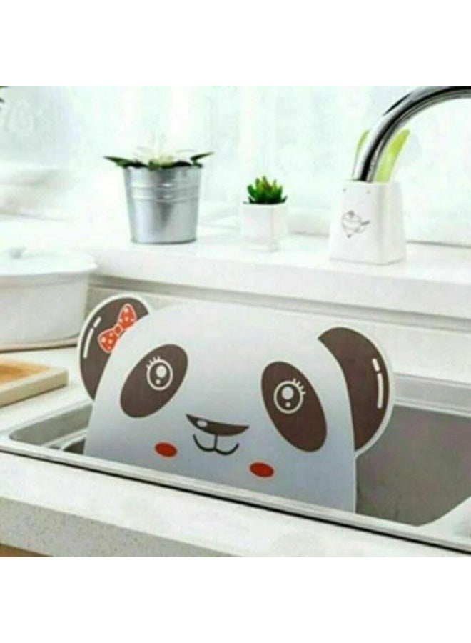 Kitchen Sink Splash Guard, Panda Design Water Barrier Shield - Image 2