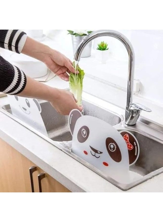 Kitchen Sink Splash Guard, Panda Design Water Barrier Shield - Image 1