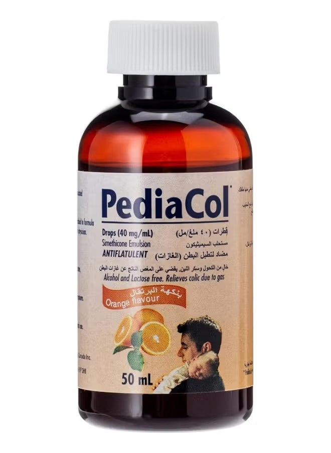 Pediacol Antiflatulent orange Flavor Drop 40 mg 50 ml  - Image 1