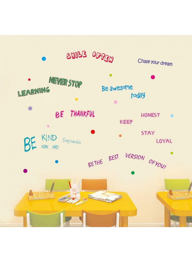 IARTTOP IARTTOP Inspirational Quotes Wall Decal, Motivational Phrases Sticker Classroom Decoration, Positive Attitude Sayings for Window Cling Bedroom Decor (3 Sheet Multicolor Decals)  - Image 3