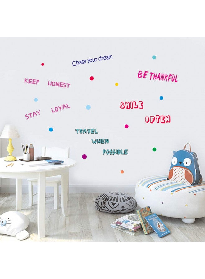 IARTTOP IARTTOP Inspirational Quotes Wall Decal, Motivational Phrases Sticker Classroom Decoration, Positive Attitude Sayings for Window Cling Bedroom Decor (3 Sheet Multicolor Decals)  - Image 2