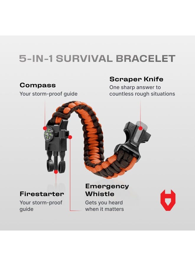 NoCry Rain Fly12x10 Lightweight Survival Camping Tarp; 100% Waterproof; Makes a Great Backpacking Tarp or Hammock Shelter; Comes in Multiple Colors, Survival Bracelet Included; Grey - Image 5