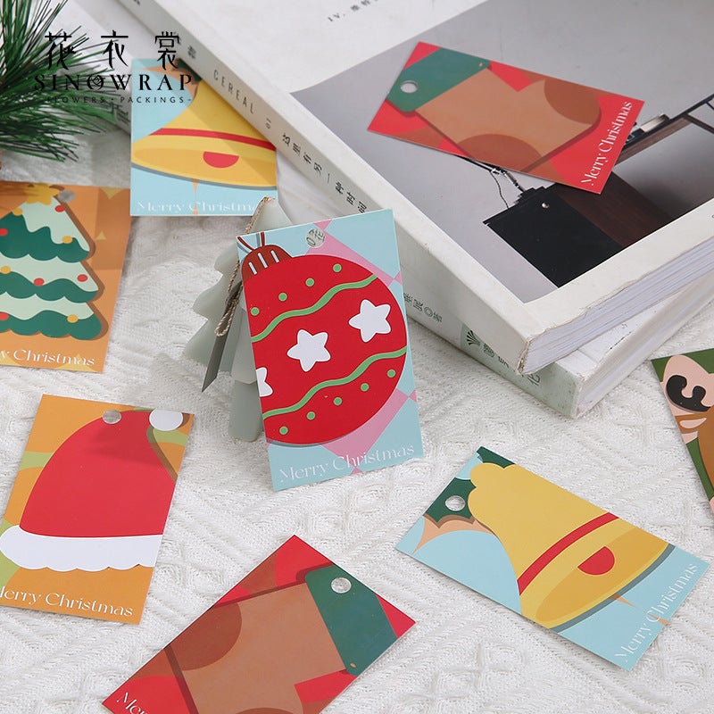 Christmas Card Decoration Tag Santa Claus Greeting Card Christmas Eve Gift Blessing Card Flower Shop Bouquet Accessories - Image 3