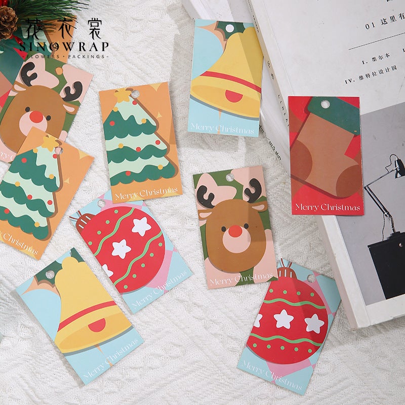 Christmas Card Decoration Tag Santa Claus Greeting Card Christmas Eve Gift Blessing Card Flower Shop Bouquet Accessories - Image 2
