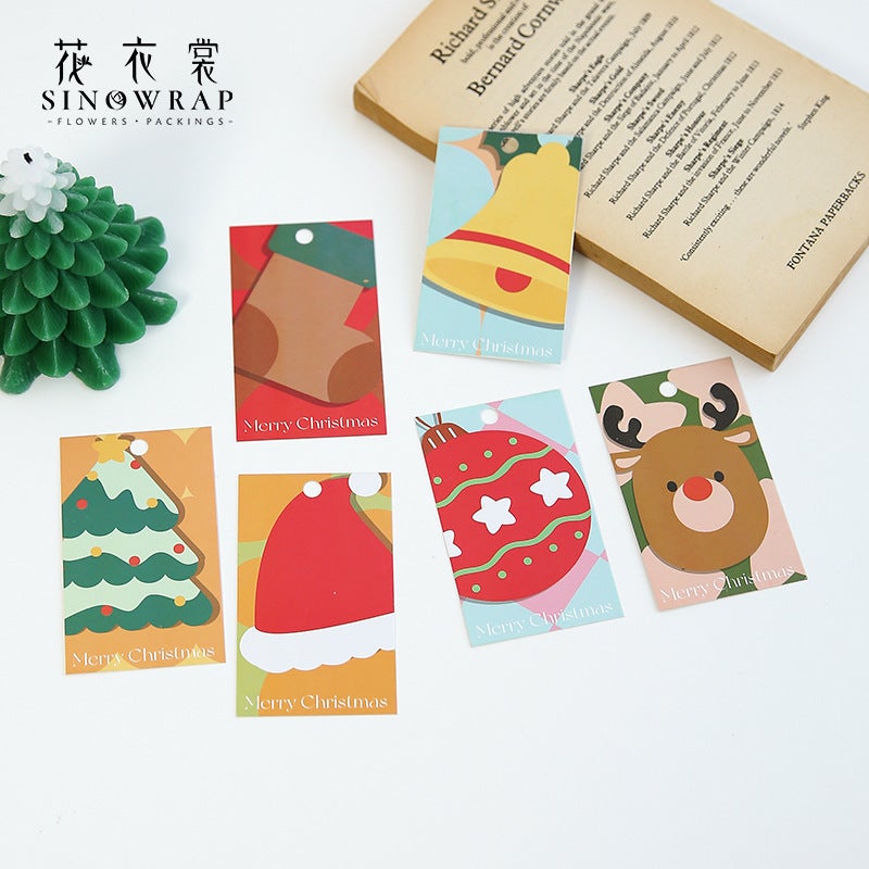 Christmas Card Decoration Tag Santa Claus Greeting Card Christmas Eve Gift Blessing Card Flower Shop Bouquet Accessories - Image 5